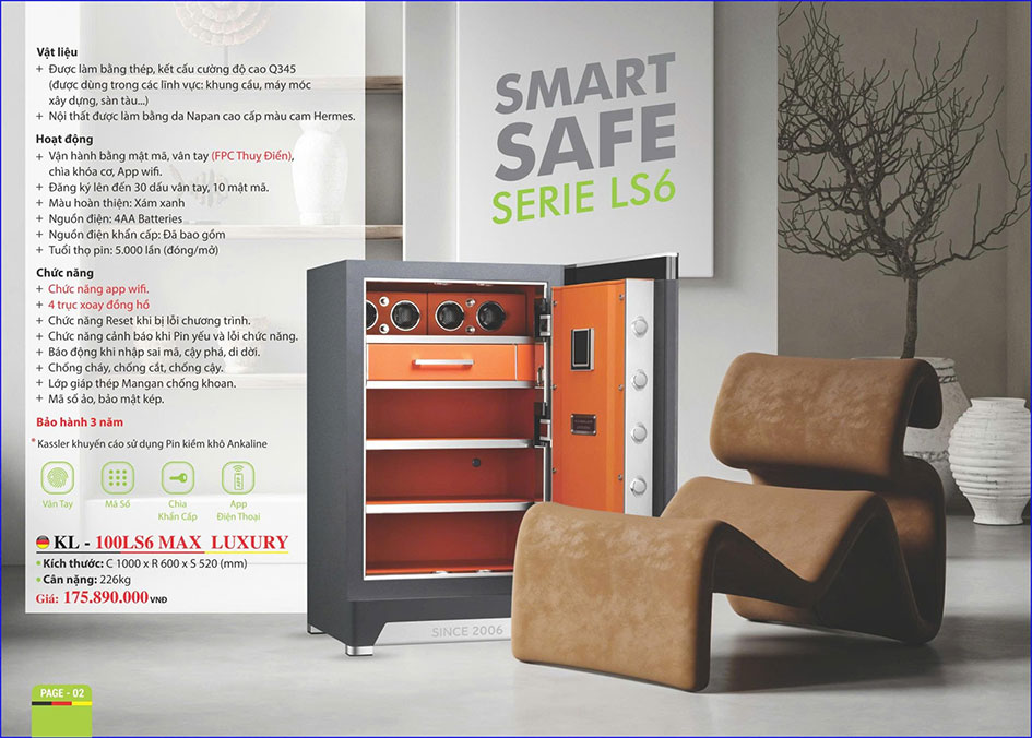 Két Sắt Thông Minh Kassler KL-100LS6 Luxury