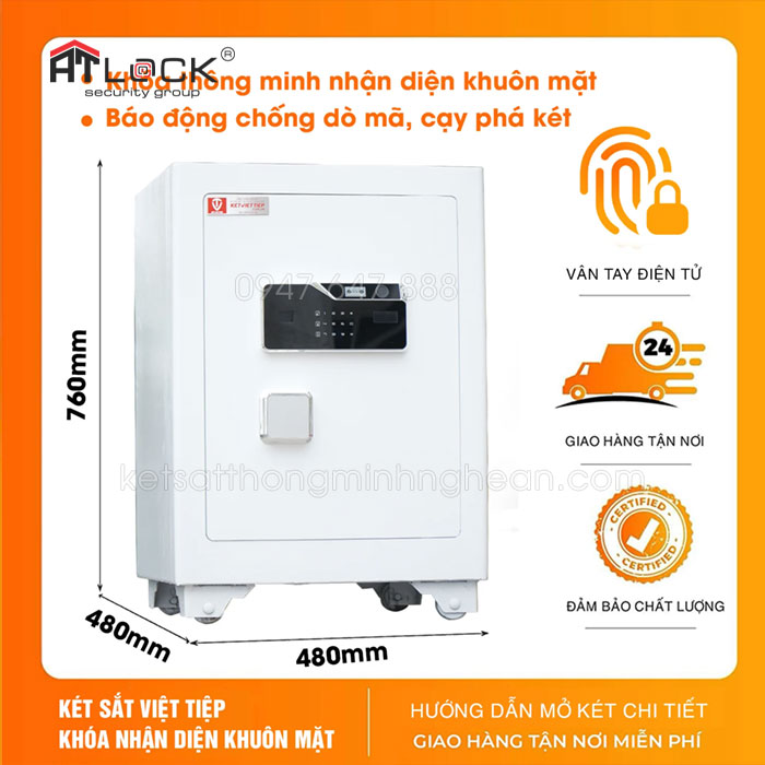 Két sắt Việt Tiệp thông minh cao cấp SPM800 nhận diện khuôn mặt